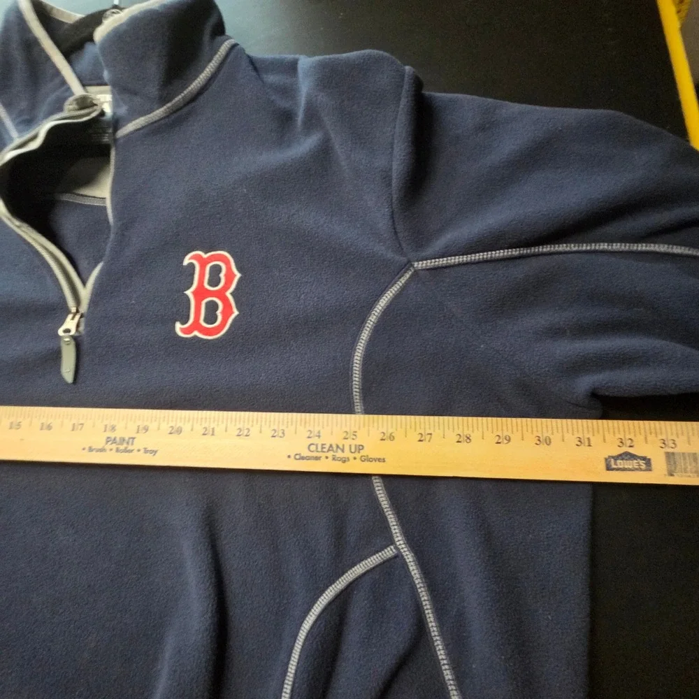 Antigua Boston Red Sox Fleece Pullover Men 3XL Navy Excellent MLB Quarter Zip